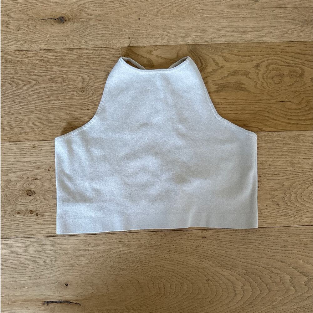 Neiwai x Savislook - Knit Sleeveless Camisole Top in Beige